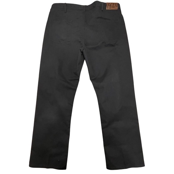 Haggar Straight Fit Black Pants Casual Workwear Everyday 38x30 - Picture 2 of 13